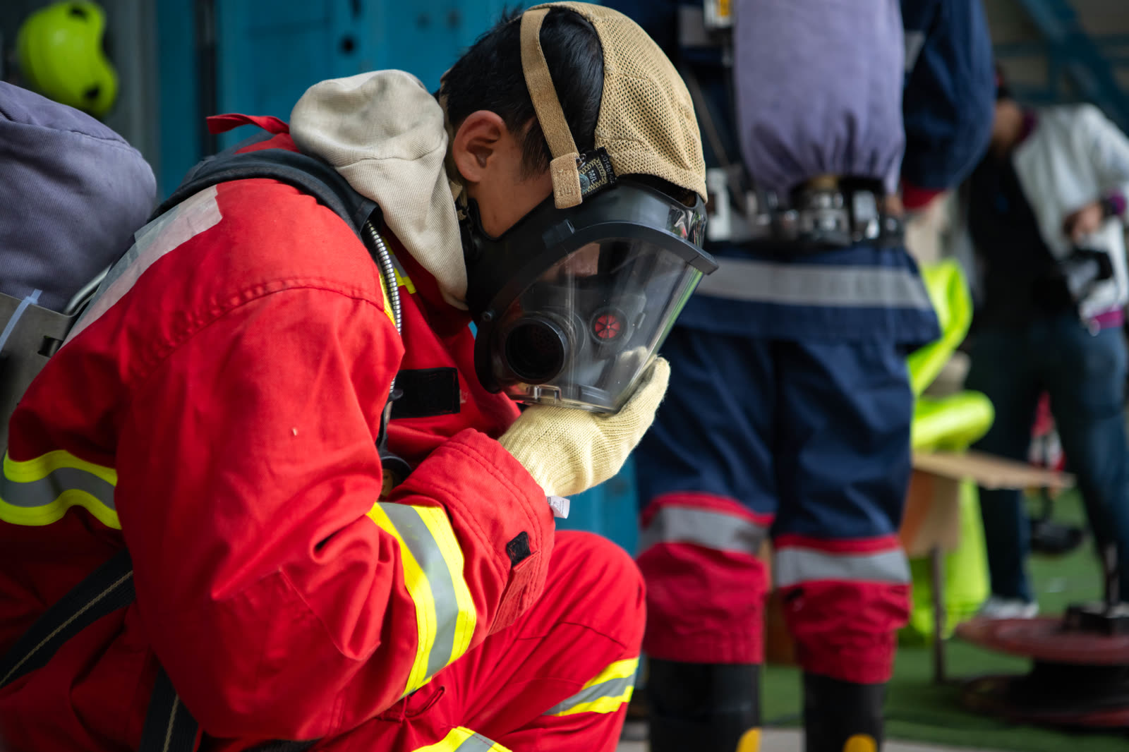 Group first aid session at a workplace